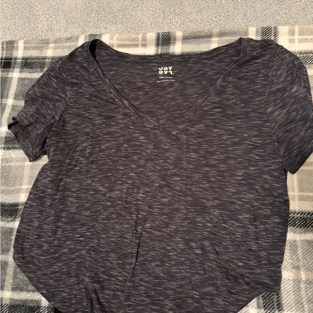 JoyLab Charcoal V-Neck Short Sleeve Tee
